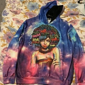 Galaxy black girl magic hoodie